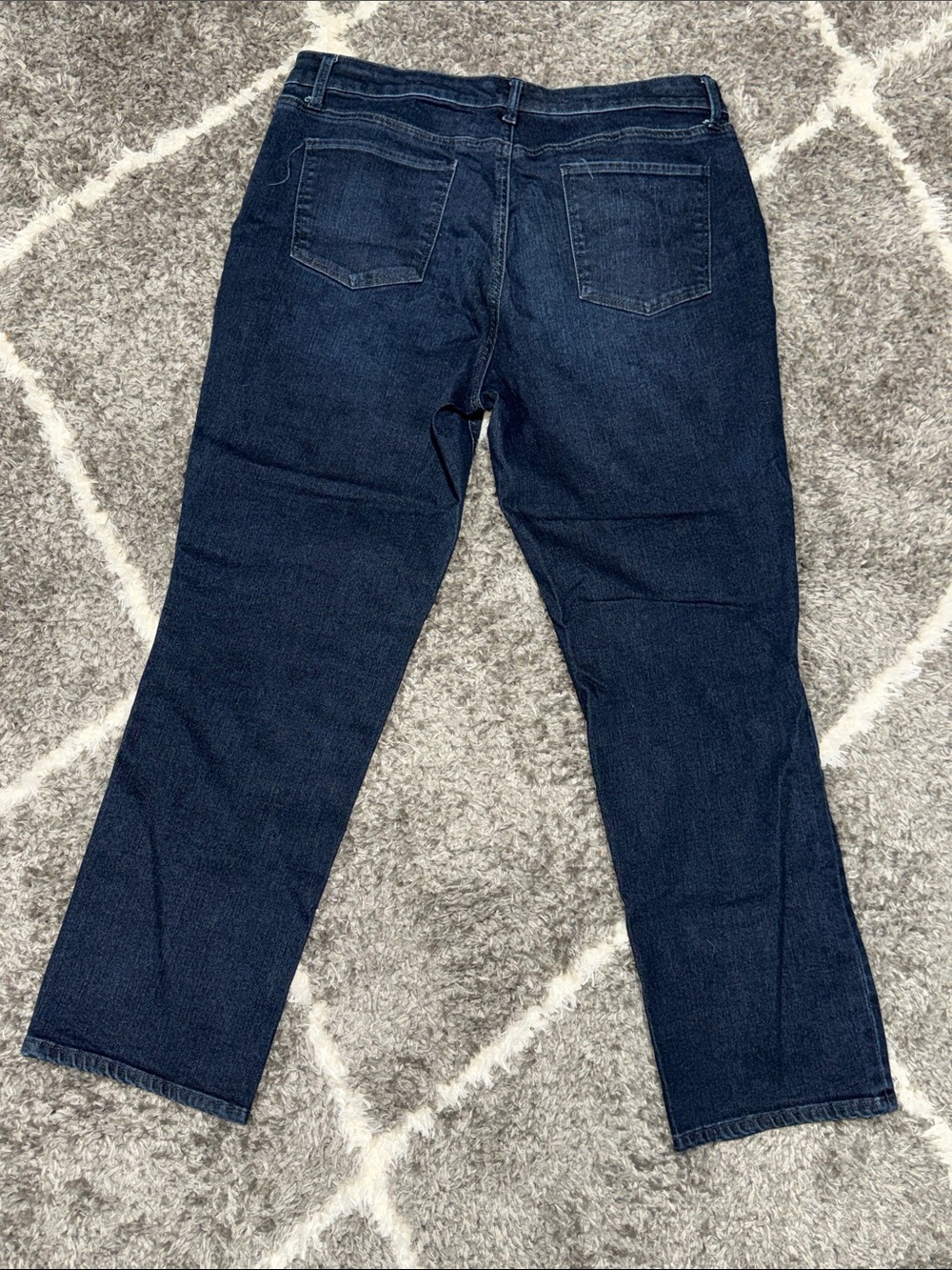Size 16P Talbots Flawless Five Pocket Dark Indigo Straight Jeans